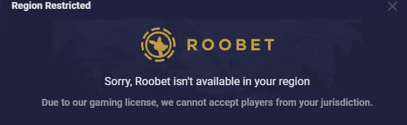 Roobet is Restricted